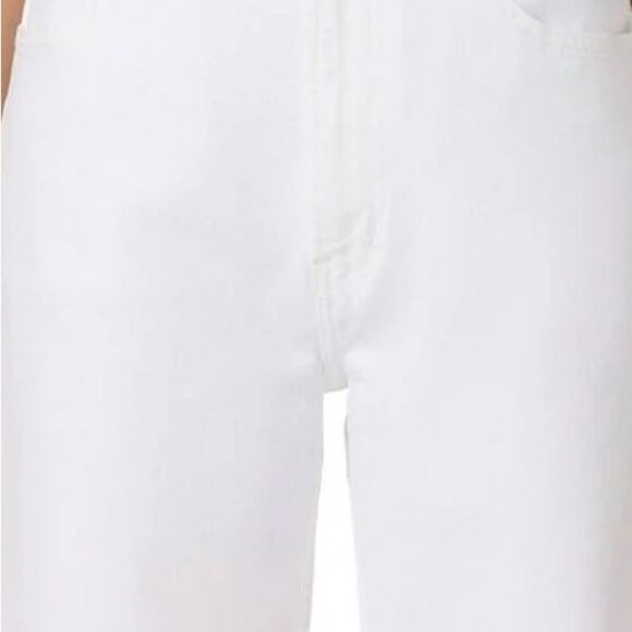 Hudson Jeans NEW Women's White Jolene High-rise Wide-leg Cuffed Jeans Size 29 - Picture 4 of 12